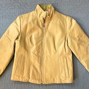 Lime green leather jacket